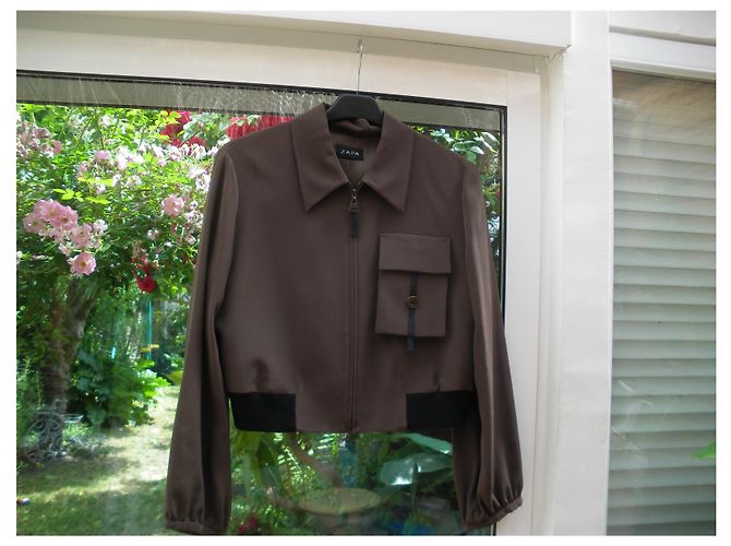 Zapa Perfecto Biker Jacke Khaki - Ansicht 3