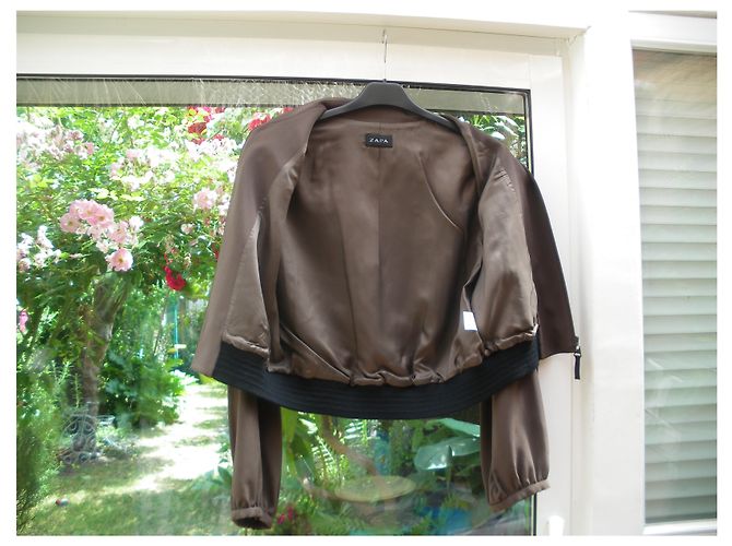 Zapa Perfecto Biker Jacke Khaki - Ansicht 4