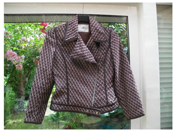 Autre Marque Vertigo Perfecto Biker Jacke Braun - Ansicht 7
