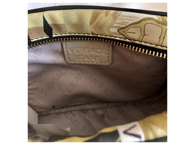 Borsa a tracolla Versace beige in modal - vista 2