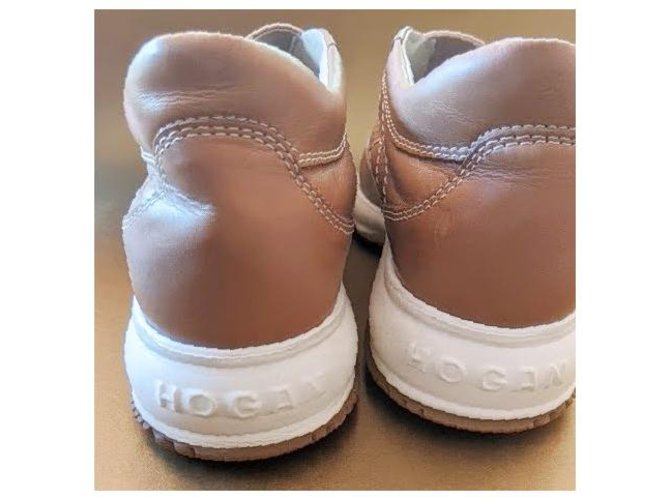 Sneakers Hogan Interactive con zeppa e zeppa Marrone chiaro - vista 4