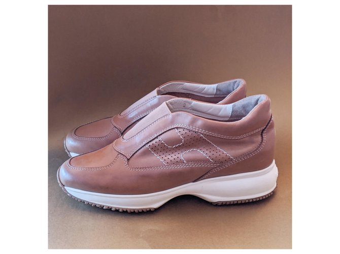 Sneakers Hogan Interactive con zeppa e zeppa Marrone chiaro - vista 5