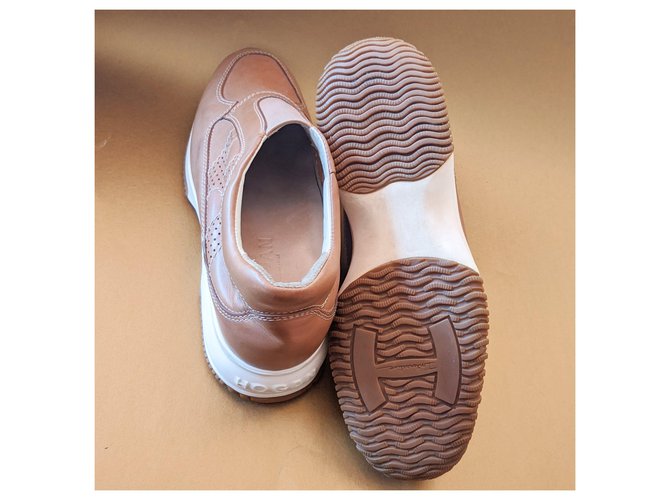 Sneakers Hogan Interactive con zeppa e zeppa Marrone chiaro - vista 7