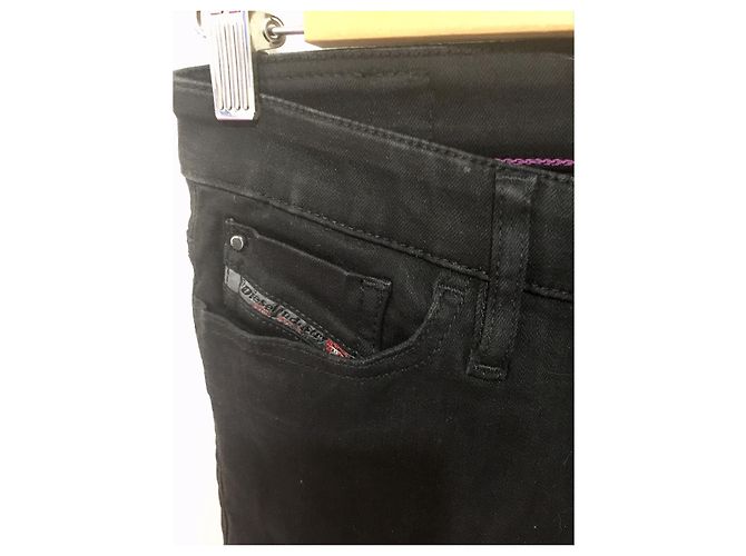 Vaqueros elásticos Diesel Super Skinny Nuevo Negro - vista 4
