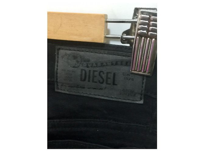 Vaqueros elásticos Diesel Super Skinny Nuevo Negro - vista 6