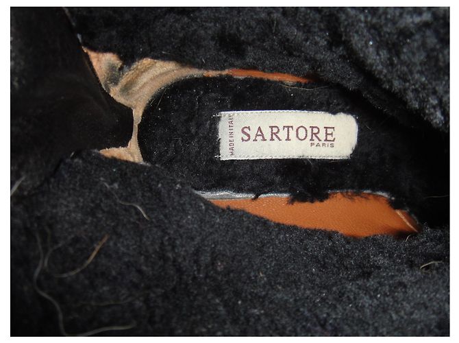 Sartore p botas de piel 36,5 Negro - vista 2