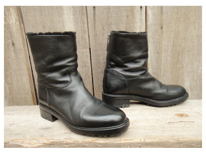 Sartore p botas de piel 36,5 Negro - vista 3