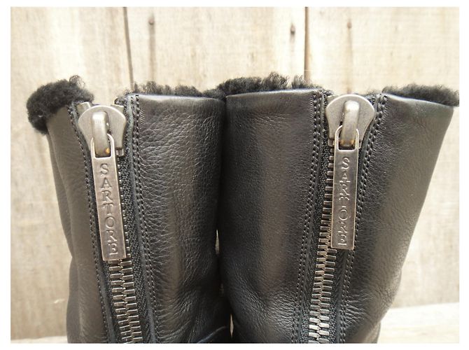 Sartore p botas de piel 36,5 Negro - vista 6