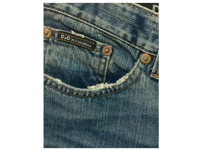 D&G Distressed Bootleg Jeans Blau - Ansicht 2