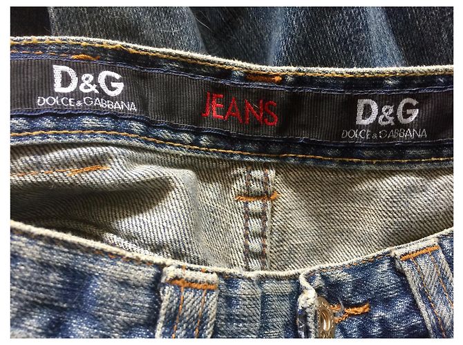D&G Distressed Bootleg Jeans Blau - Ansicht 5