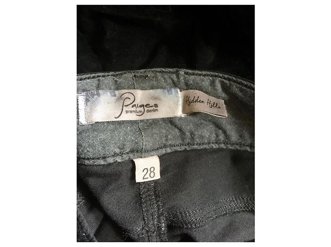 Paige Jeans Vaqueros de terciopelo Hidden Hill de Paige Negro - vista 6