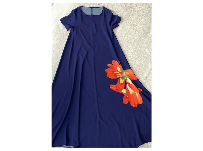 Pier Antonio Gaspari Flared blu dress Blue - view 7