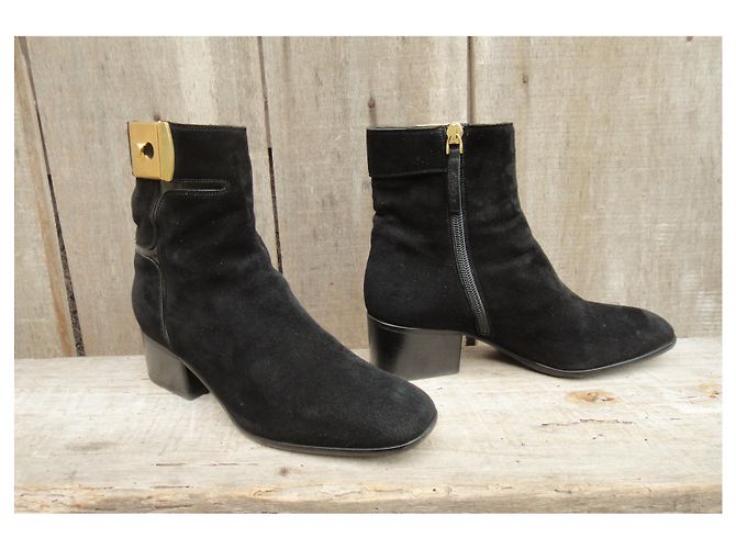 Botines Sartore Negros de Gamuza 36.5 FR - vista 4