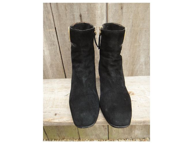 Botines Sartore Negros de Gamuza 36.5 FR - vista 5