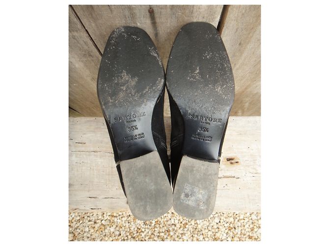 Botines Sartore Negros de Gamuza 36.5 FR - vista 7