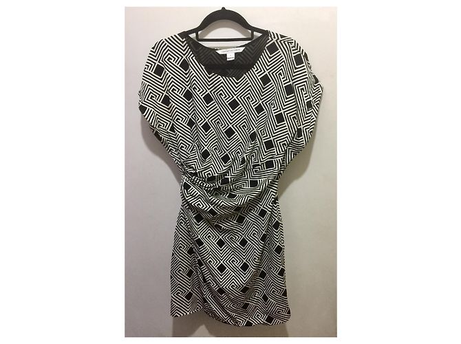 Diane von Furstenberg Jenna Seidenkleid schwarz weiß - Ansicht 4