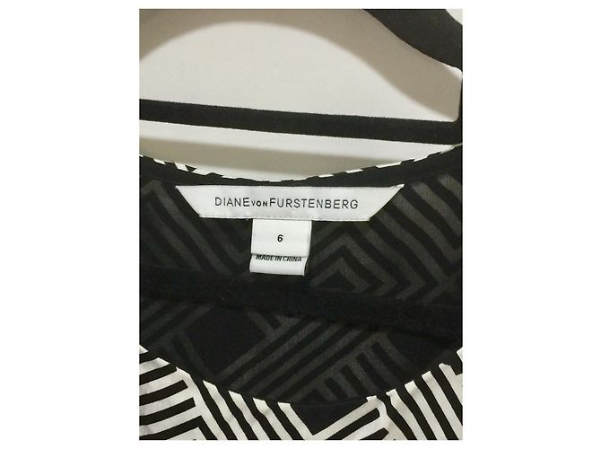 Diane von Furstenberg Jenna Seidenkleid schwarz weiß - Ansicht 5