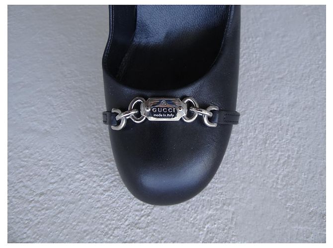 Décolleté Gucci in pelle nera 36.5 Nero - vista 3