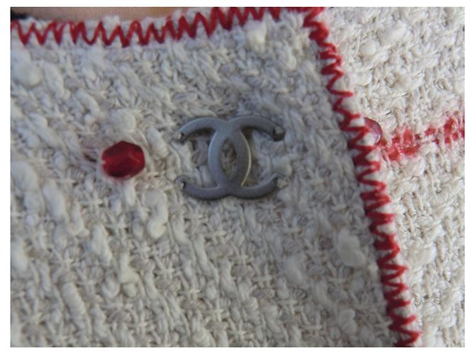 CHANEL Tweedjacke Aus weiß - view 4