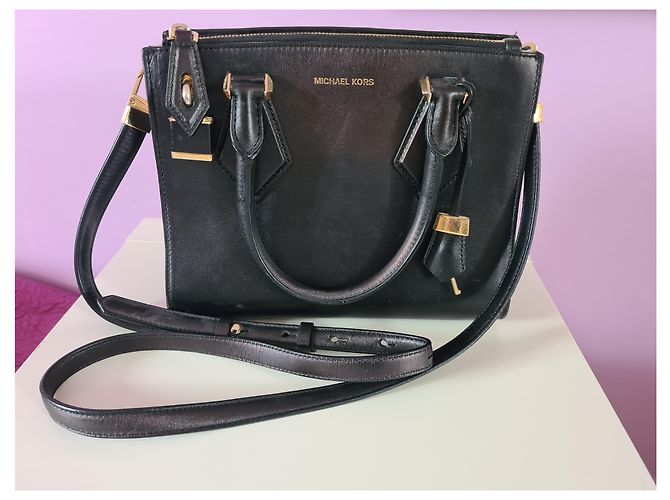 Michael Kors Bauletto in pelle Casey Nero - vista 5