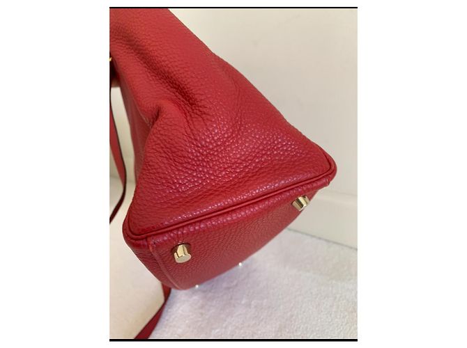 Borsa a mano Hermès Kelly 32 Rossa in Pelle Rosso - vista 3