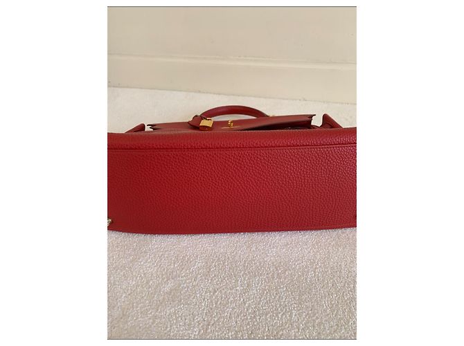 Borsa a mano Hermès Kelly 32 Rossa in Pelle Rosso - vista 5