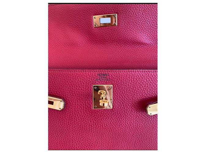 Borsa a mano Hermès Kelly 32 Rossa in Pelle Rosso - vista 6
