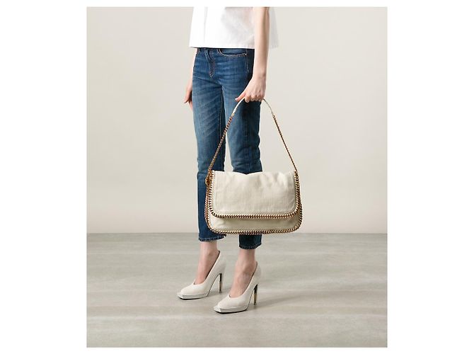 Stella Mc Cartney Borsa a tracolla Stella McCartney Falabella Eggshell Bianco sporco - vista 10