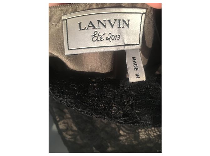 Lanvin Kleid aus schwarzer Spitze - Ansicht 2