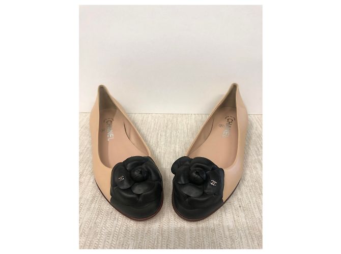 Cambon Chanel Bailarinas planas Beige - vista 2