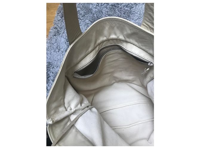 Rita & Zia Borsa tote in pelle e frange Beige Crema - vista 4