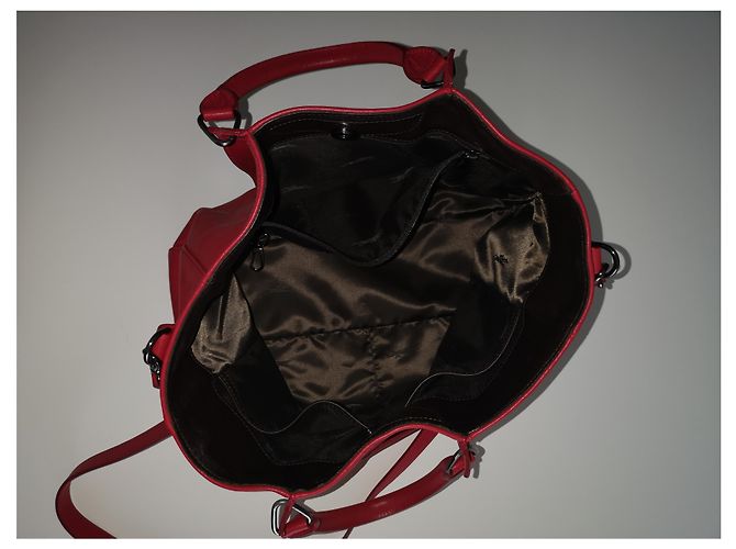 Longchamp 3D Shopper aus Leder Rot - Ansicht 3