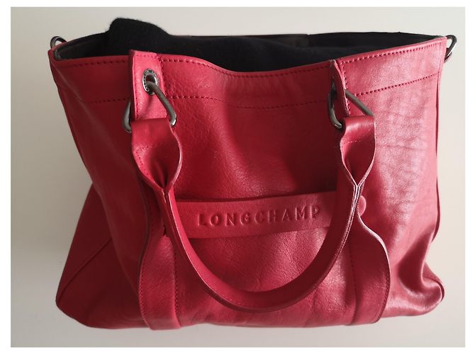 Longchamp 3D Shopper aus Leder Rot - Ansicht 6
