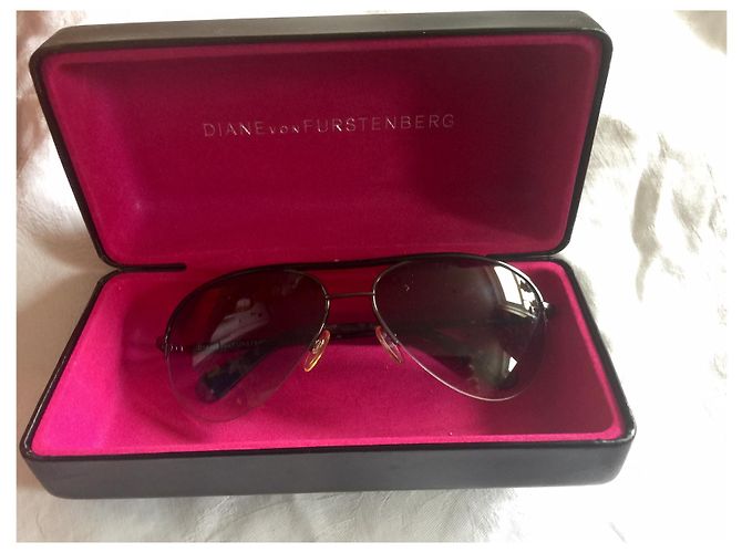 Diane Von Furstenberg Gafas de sol DvF Aviator Negro - vista 2