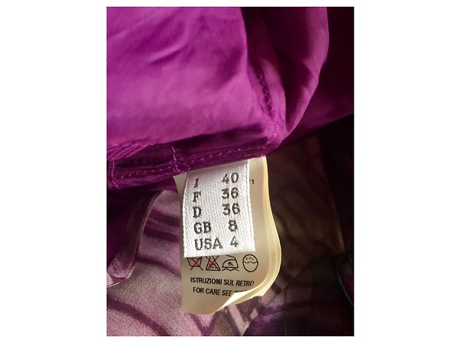 Seidenchiffonkleid von Alberta Ferretti Mehrfarben Lila - Ansicht 5