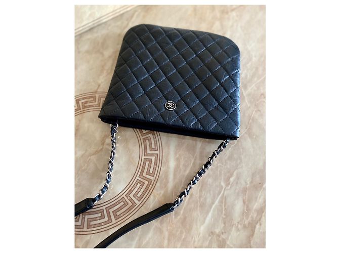 Borsa messenger in pelle Chanel Nero - vista 4