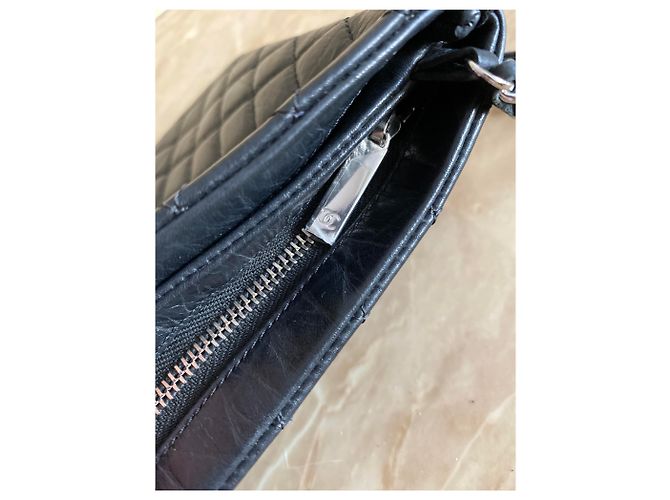 Borsa messenger in pelle Chanel Nero - vista 6
