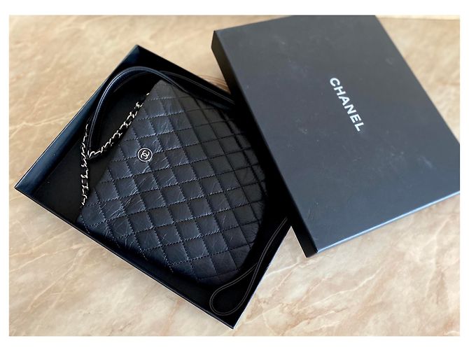 Borsa messenger in pelle Chanel Nero - vista 8