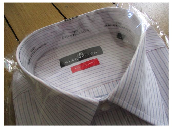 Balenciaga Camicia in cotone a righe, 42. Multicolore - vista 2