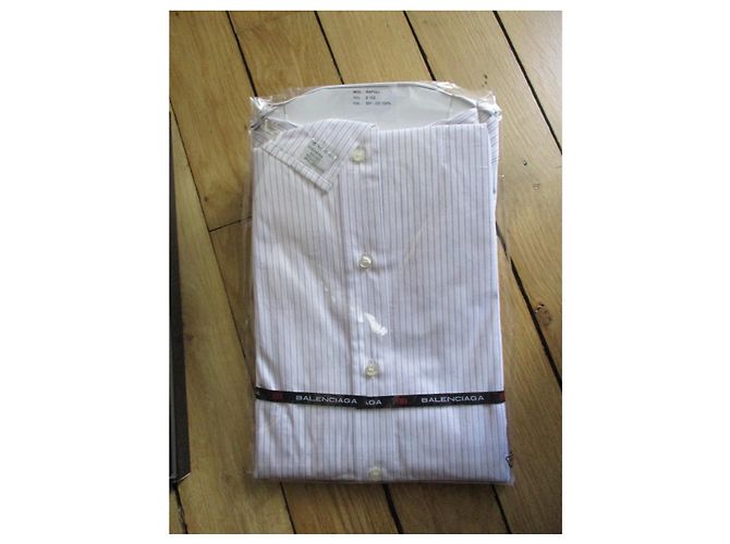 Balenciaga Camicia in cotone a righe, 42. Multicolore - vista 3