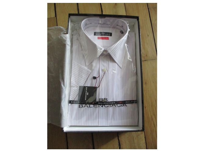 Balenciaga Camicia in cotone a righe, 42. Multicolore - vista 4