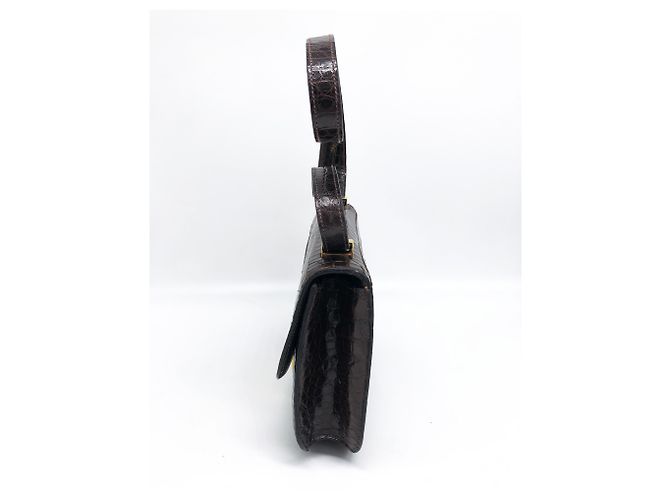 Hermès Borsa di Hermes, Constance 23 cm in pelle di coccodrillo marrone - vista 21