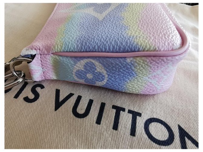 Louis Vuitton ACCESSORI MINI POUCH Rosa Bianco Blu - vista 9