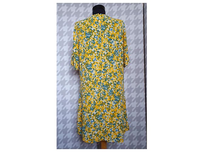Vestido floral amarillo de viscosa Samsoe & Samsoe Multicolor - vista 2