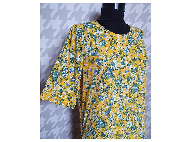 Vestido floral amarillo de viscosa Samsoe & Samsoe Multicolor - vista 4