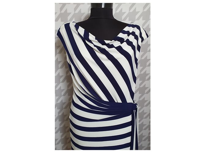 Abito a righe blu e bianco Ralph Lauren - vista 2