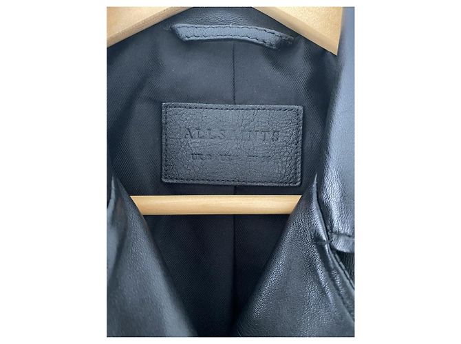 All Saints Balfern Lederjacke Schwarz - Ansicht 3