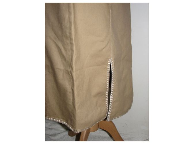 Falda de algodón Moschino Jeans beige Crema - vista 3