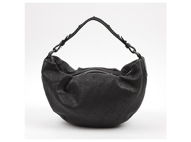 Borsa a tracolla Chanel in pelle grigio scuro Grigio antracite - vista 2