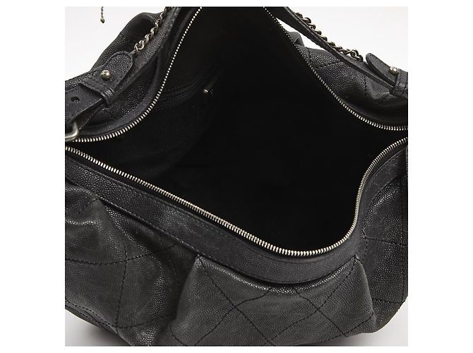 Borsa a tracolla Chanel in pelle grigio scuro Grigio antracite - vista 8